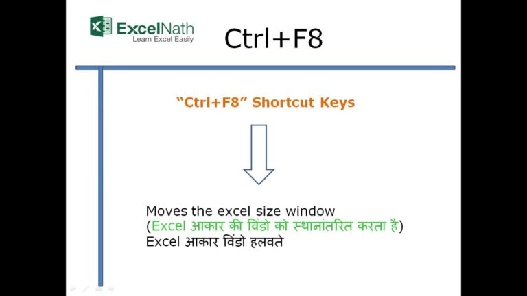 What is Ctrl F8?