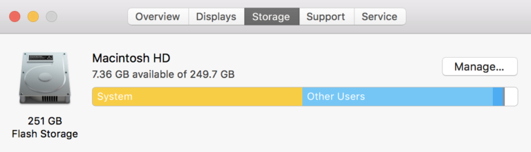 What is other users on Mac storage?