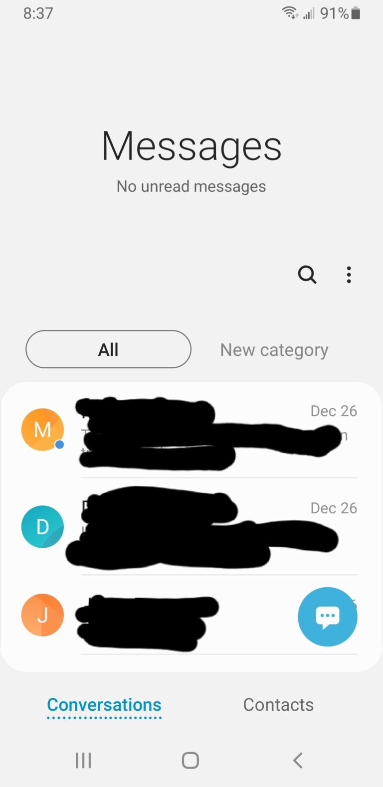 What is the blue dot on my contacts?