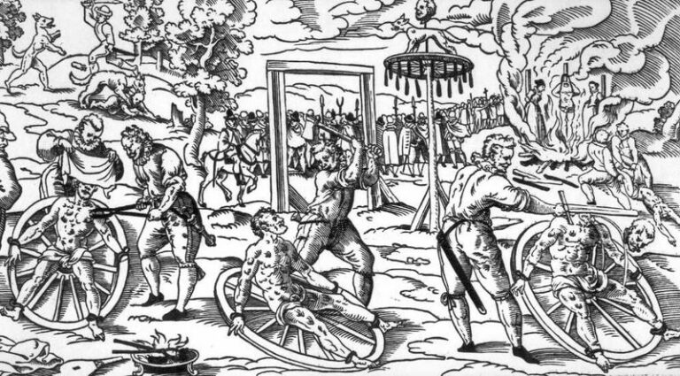When was the breaking wheel created?