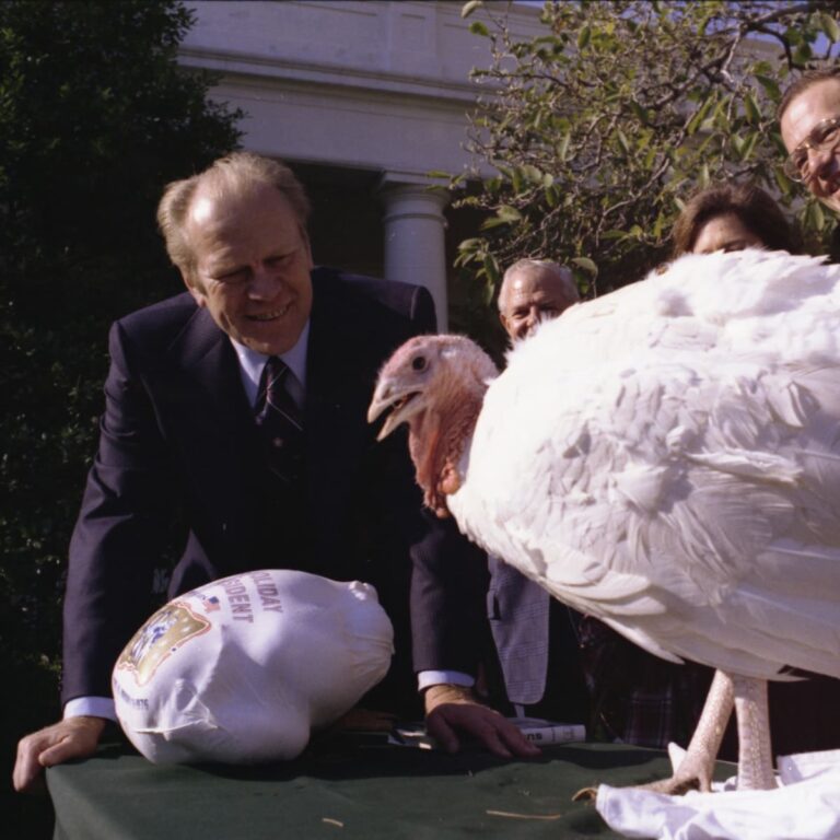 Which president had a pet turkey?