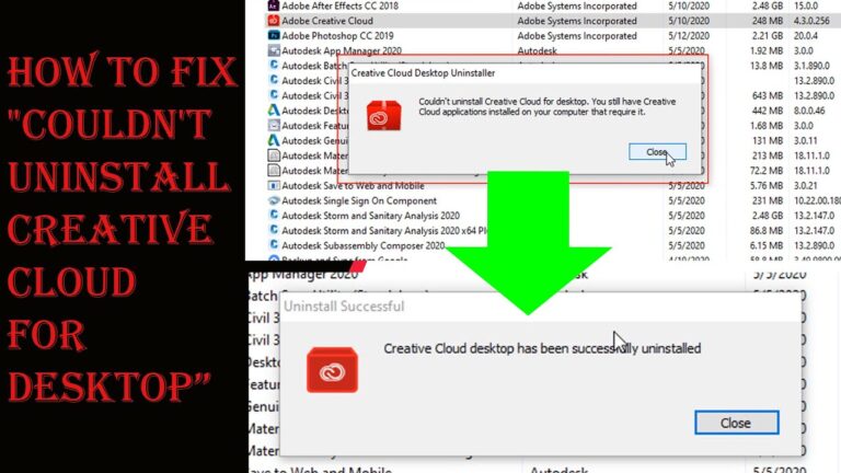 Why can I not Uninstall Adobe Creative Cloud?