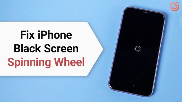 Why does my iPhone go black with a spinning wheel?