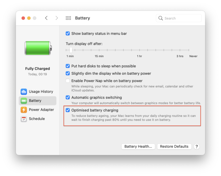 Why does my Mac stop charging at 80?