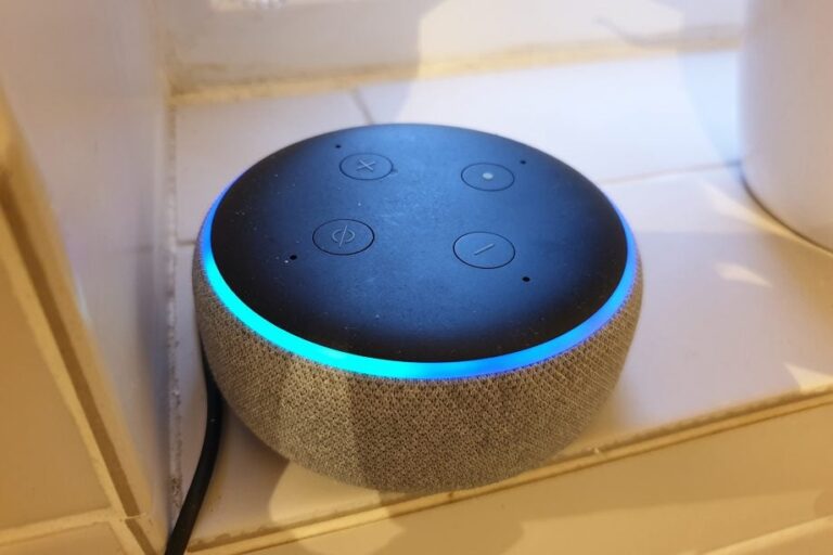 Why is Alexa lit up blue and green?