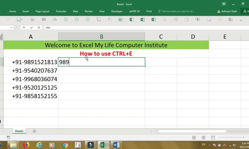 Why is Ctrl e not working in Excel? TechDIY.info