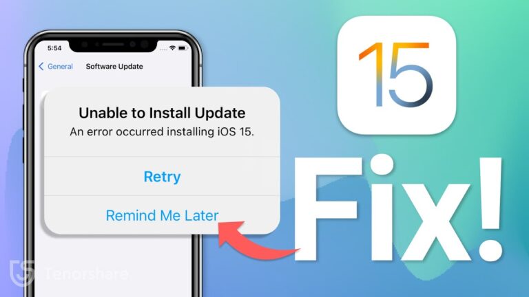 Why is iOS 15.5 not installing?