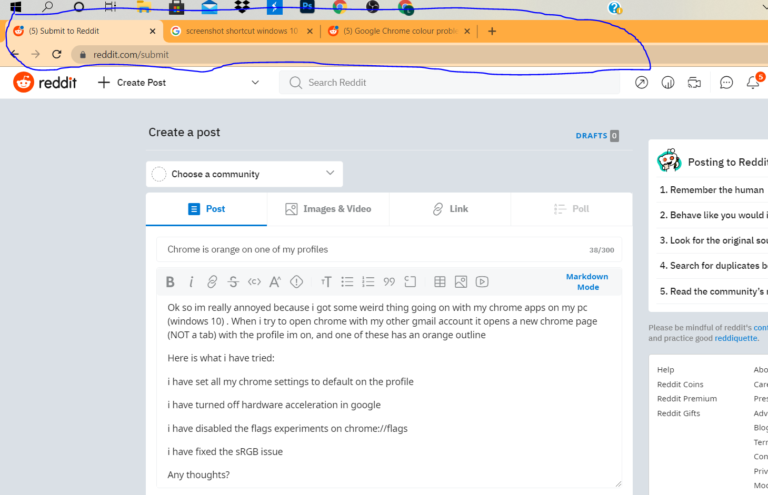 Hvorfor er min Google chrome orange?