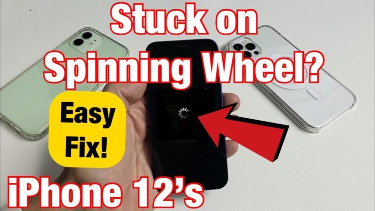 Why is my phone stuck on the spinning wheel?