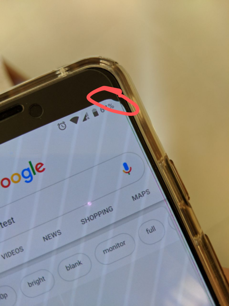Why is there a black spot on my screen?