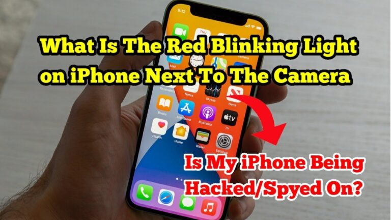 Why is there a red light on my iPhone near the camera?