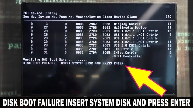 Hvorfor min pc viser diskstartfejl indsæt systemdisk og tryk enter?