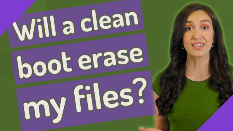 Will a clean boot delete my files?