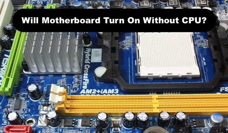 Will a motherboard power on without CPU?