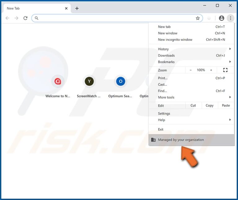 How do I disable managed by my organization in Chrome?