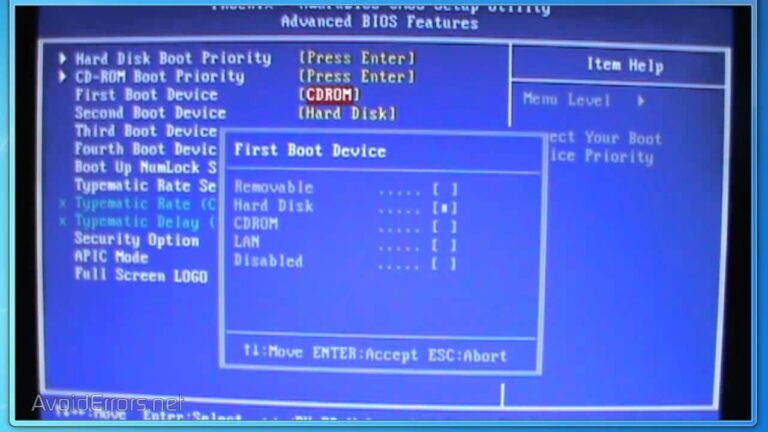 How do I enable boot device in BIOS?