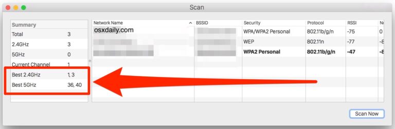 Como encontro o melhor canal Wi-Fi no meu Mac?