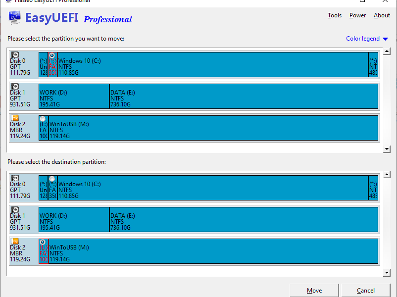 HOW TO MOVE MOVE EFI PARTITION AND C DRIVE TO M2 SSD visual data 7