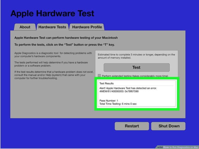 How do I run a diagnostics scan on my Mac?