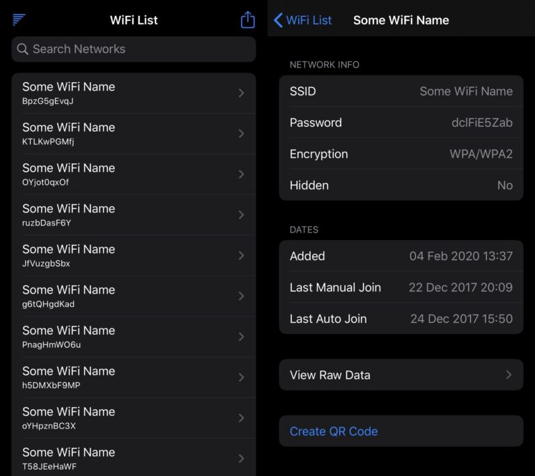 How do I view all Wi-Fi networks on my iPhone?