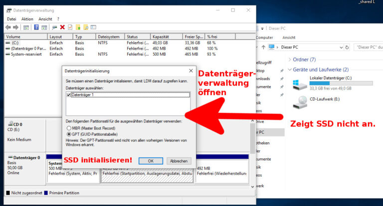 Warum wird meine SSD nicht erkannt?