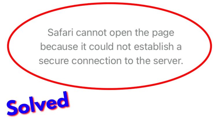 What does it mean when it says Safari Cannot connect to the server?