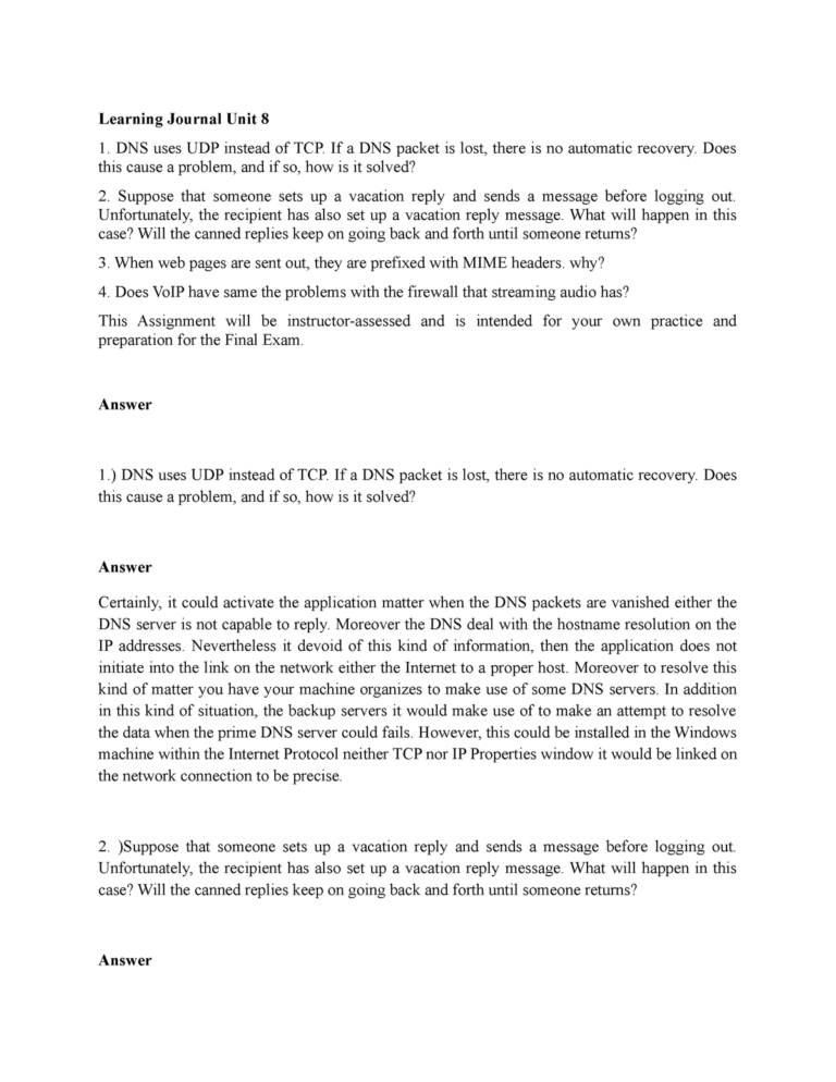 What happens if DNS packet is lost?