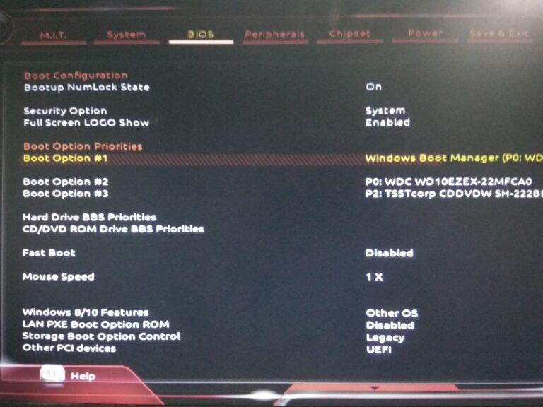 O que acontece se eu alterar o modo de inicialização de Legacy para UEFI?