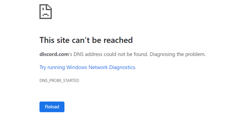 What is Dns_probe_started?