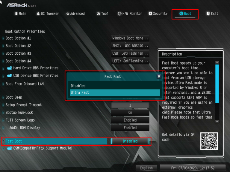 What is fast boot in BIOS?