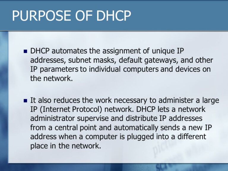 What is the role of DHCP?