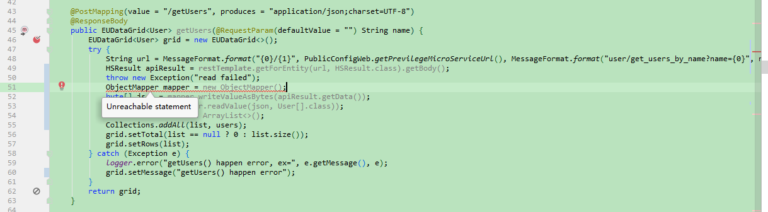 What is unreachable exception?