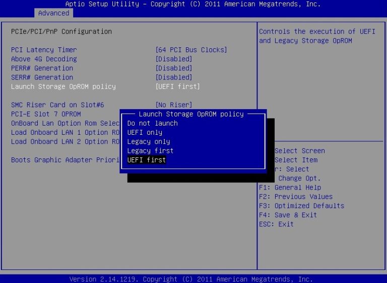 Where are UEFI settings stored?