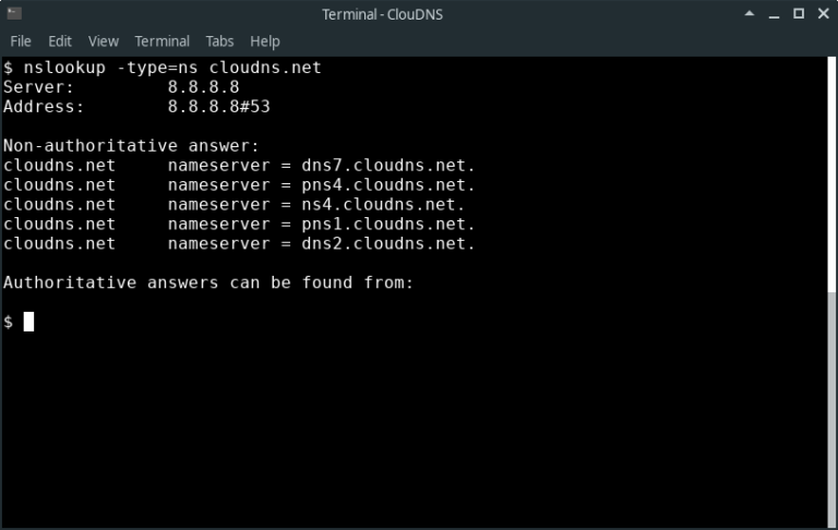 Which command is used for DNS queries?
