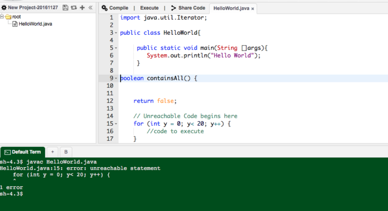 Why are statements unreachable?
