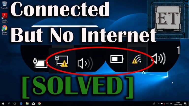 Why is my laptop showing no internet connection?