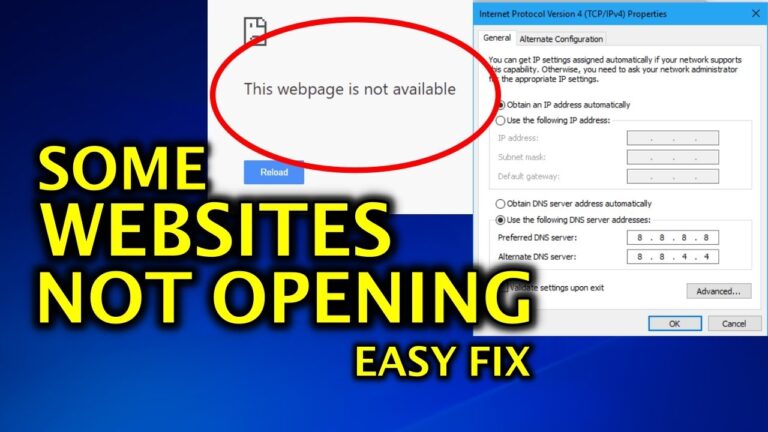 Why some websites are not opening in my PC?