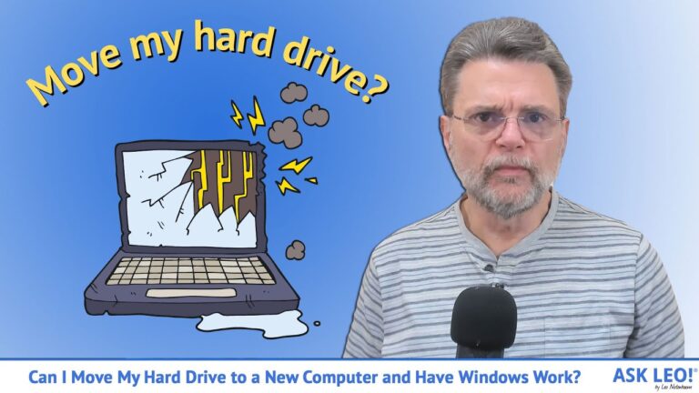 Posso mover meu disco rígido para um novo computador e fazer o Windows funcionar?