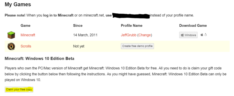 Can you get Minecraft for free on PC if you have an account?