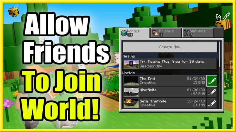 How can my friend join my Minecraft world?