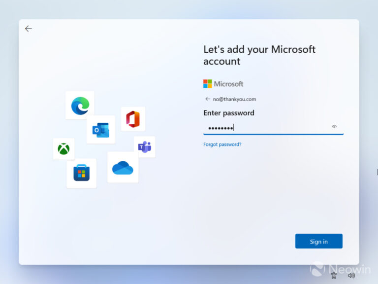 Kuinka ohitan Microsoft-tilin?