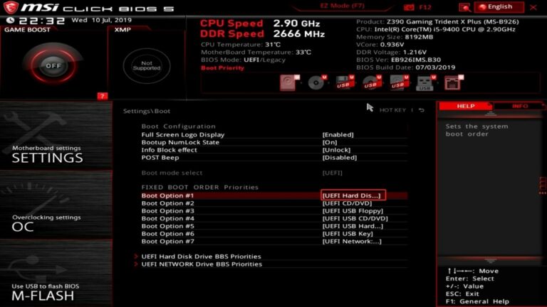 How do I change my boot order BIOS or UEFI?
