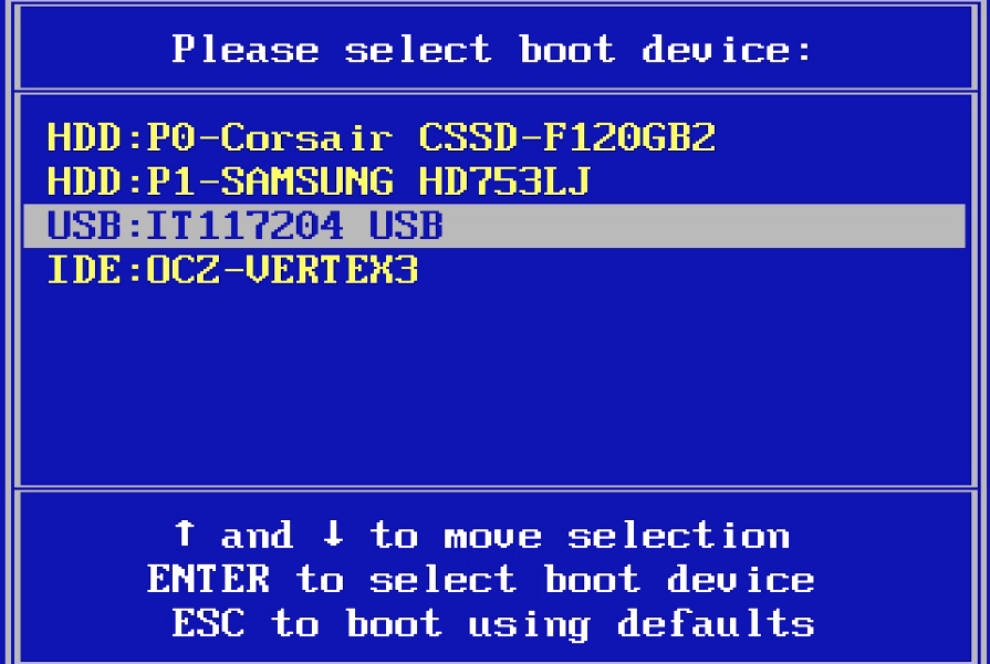 How do I choose which drive to boot from outside BIOS? TechDIY.info