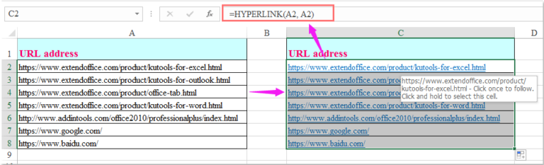 How do I enable hyperlinks?