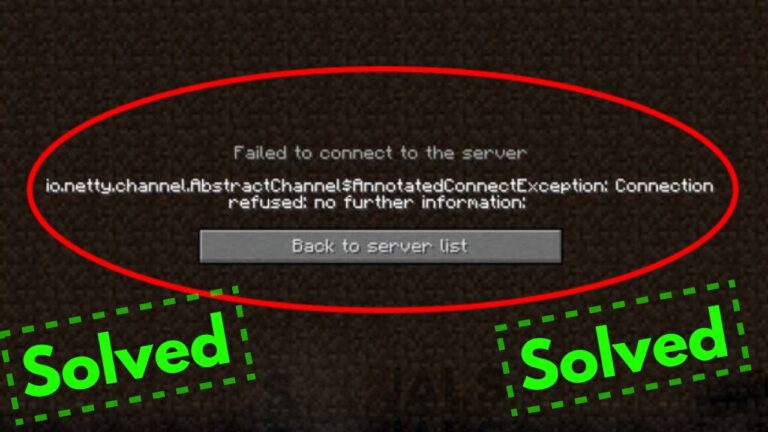 How do I fix the connection refused error in Minecraft?