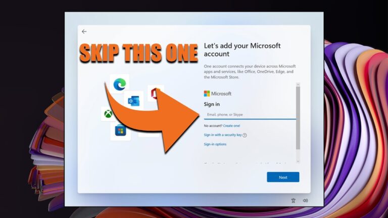 Comment ignorer un compte Microsoft dans Windows 11 ?