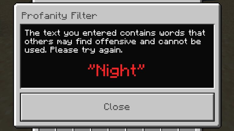 Is night banned in Minecraft?
