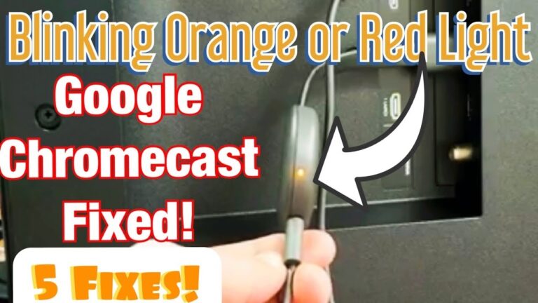 What does blinking light on Chromecast mean?