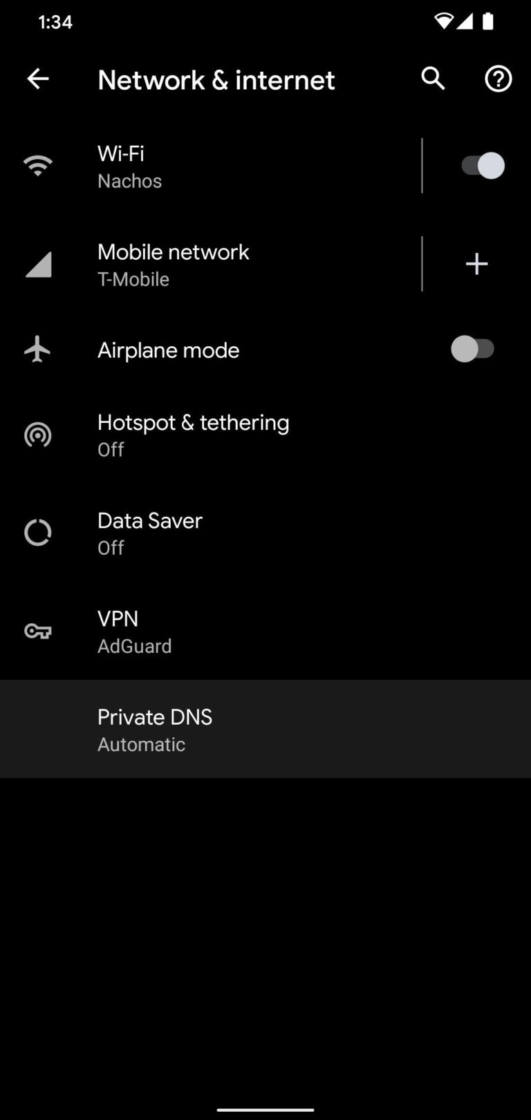 What does private DNS mode mean on my phone?