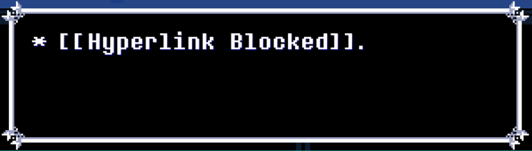 What is hyperlink blocked?